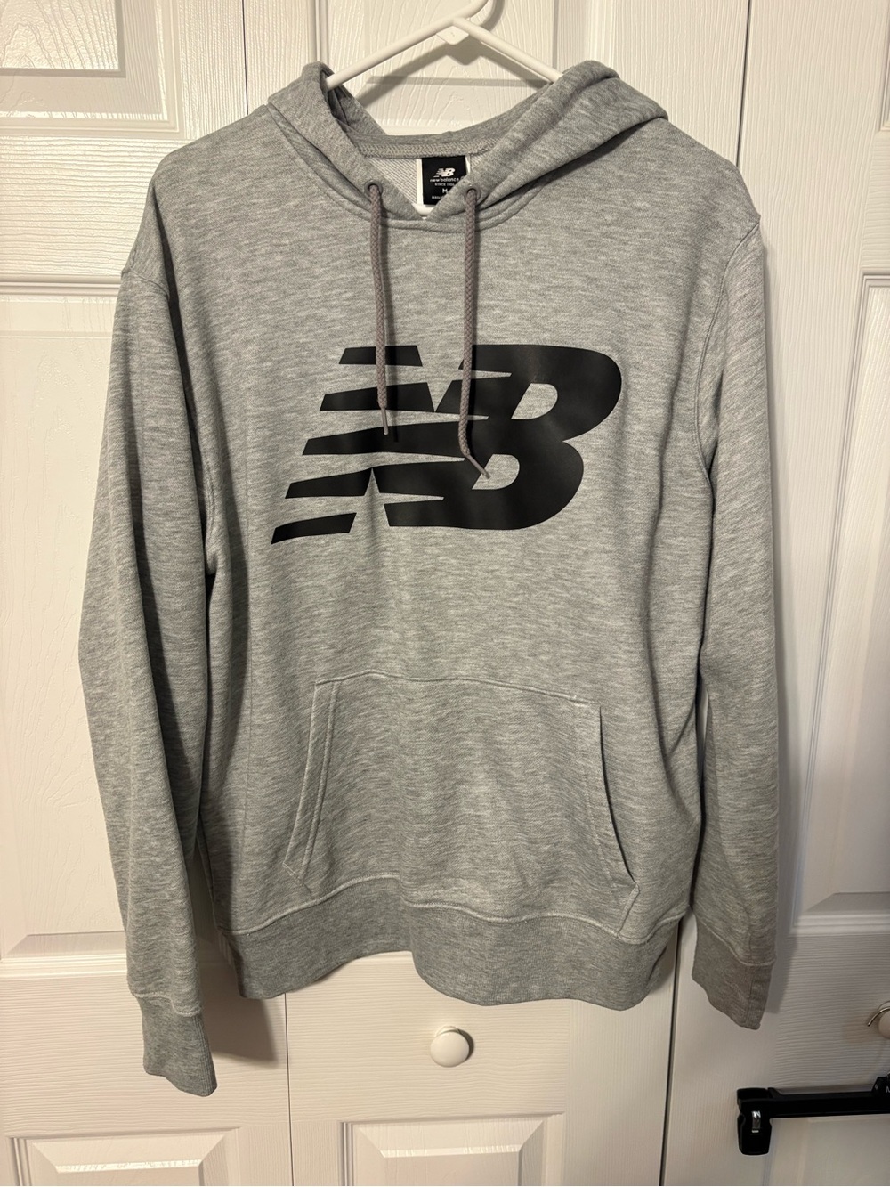 New Balance Gray Pullover Hoodie with Black NB Logo